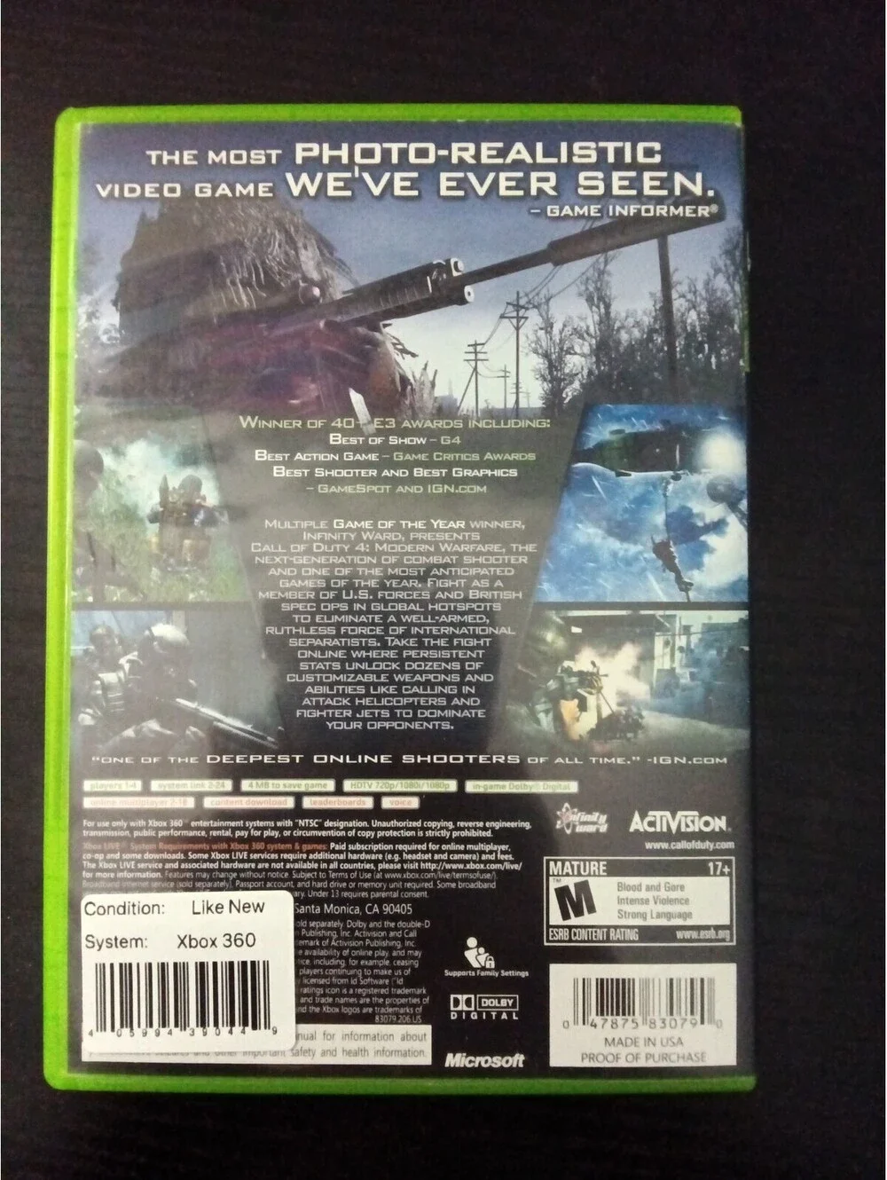 Call of Duty 4 - Microsoft Xbox 360